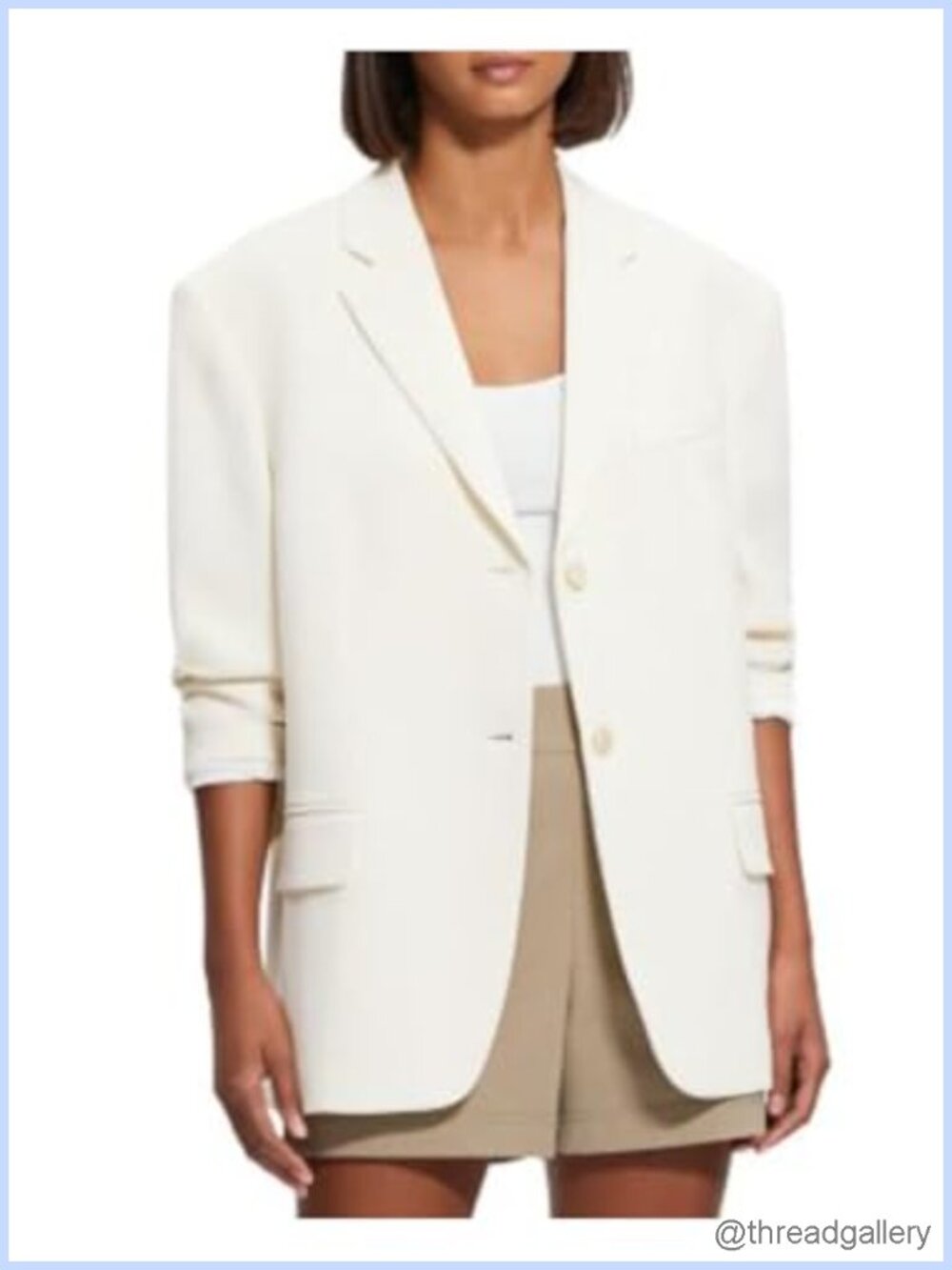 Oversized Blazer Long Sleeve Two-Button Formal Jacket